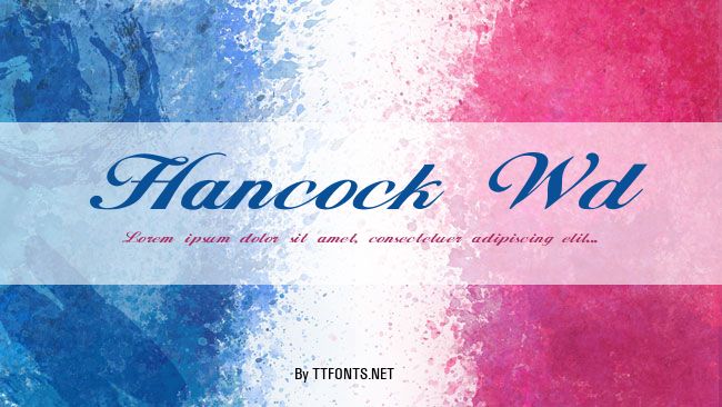 Hancock Wd example